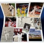 Cricket Autographs, a collection of 24 signed photos, colour & b/w, 11" x 8" & smaller, virtually