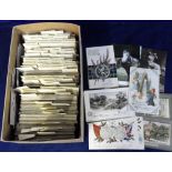 Postcards, a box of approx. 600 cards arranged by publisher, mostly subject cards, with many