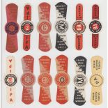 Beer labels, Tamplin & Sons Brewery Brighton Ltd, a selection of 12 different stopper labels (gd) (