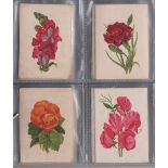 Tobacco silks, Morris, English Flowers, panel back (set, 25 silks) also 'crewel' back (18/25) & '