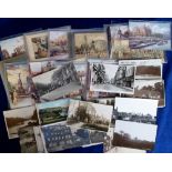 Postcards, a mainly UK topographical mix of 180+ cards and photo's with better RP's of Holborn