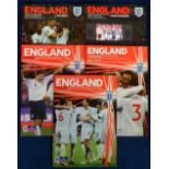 Football, England full international itinerary booklets, a collection of 5 Player's & Official