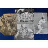 Cricket Autographs, South African tour to England 1960, signed magazine & newspaper cuttings from