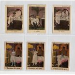 Cigarette cards, South America, Anon, two sets, 'La Toilette' (26 cards) (2 with slight glue marks