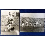 Press photographs, Football, World Cup 1962, two 24cm x 18 cm b/w photos showing match action from