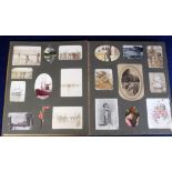 Ephemera, a Victorian scrap album containing a good selection of photographs, greeting cards,