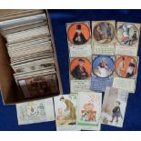 Postcards, a good mixed subject selection of approx. 400 cards inc. 130 comic cards with many new