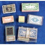 Ephemera, 8 pen nib boxes, 1840/1865, some with original contents inc. Quill pen nib's, two others