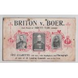 Tobacco issue, Ogden's, shop display advert card 'Briton v Boer' advertising Ogden's Tabs Leading