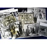 Football press photographs, selection of 26 press photos, all b/w, various ages & sizes, all with