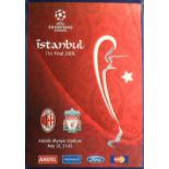 Football poster, original Champions League Final poster from the AC Milan v Liverpool match played