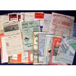 Football Programmes, a selection of sub-standard issues from the 1940s/50s, various clubs inc. South