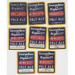 Beer labels, George Beer & Rigden Ltd, Faversham, Kent's Best Pale Ale, 7 different vertical rect
