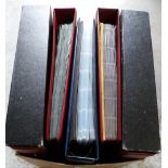 Cigarette Card Accessories, 5 second-hand, large size, cigarette card albums, 4 maroon, 1 blue, 2