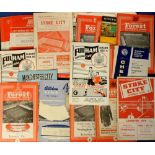 Football programmes, Leicester City aways 1955/56 - 1968/69, inc. 55/56 (2) at Fulham, Stoke, 56/