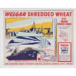 Trade cards, Shredded Wheat Co, Package issues, The Story of Ships, 14 different and Round the