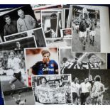 Football photographs, approx. 100 colour and b/w press photo's, 1980's onwards, many with