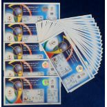 Football tickets, a collection of 25 unused press tickets from the 2002 World Cup held in Korea /