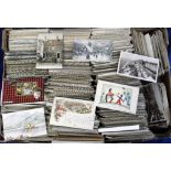 Postcards, a large accumulation of approx. 2300 cards including UK Foreign topographical, Gruss Aus,