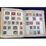 Stamps, vintage Lincoln stamp album containing a collection of GB & Worldwide stamps with good