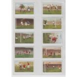 Cigarette cards, Football, 4 sets, Gallaher, Footballers in Action, (50 cards), Carreras,