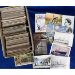 Postcards, a mixed subject collection of 700+ cards including advertising, shipping, animals, zoo,