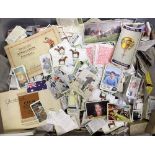 Cigarette & trade cards, a crate containing thousands of loose cards, duplication throughout,