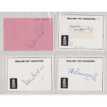 Cricket autographs, a collection of approx. 40 signatures on white card and autograph album pages,