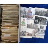 Postcards, a box of approx. 700 cards mainly France and Italy inc. fantasy illustrated by