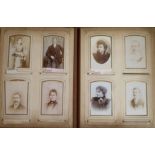 Photographs, a Victorian family album containing a remaindered collection of cabinet cards and