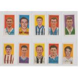 Trade cards, Barratt's, Famous Footballers A10 (49/50 missing no 5) sold with A15 series (set, 50