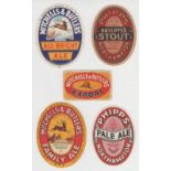 Beer labels, Mitchells & Butlers, Birmingham, Family Ale & All-Bright Ale (v.o's) and Export, (