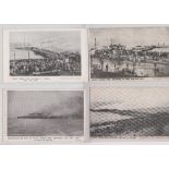 Postcards, Piers, Southsea pier fire 1904, 6 cards, 5 printed and 1 RP, showing various scenes (