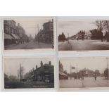 Postcards, Warwickshire, a collection of approx. 100 cards with RP street scenes, villages and