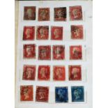 Stamps, GB, small vintage Century stockbook containing a range of Victorian stamps inc. 1d reds