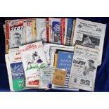 Football programmes, approx. 90 sub-standard issues, pre-war to 1960's, many different Clubs inc.