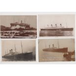 Postcards, Shipping, a selection of 8 cards inc. S.S.Suevic on the Rocks at Lizard, White Star Liner