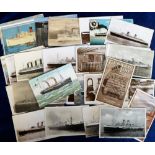 Postcards, Shipping, a selection of approx. 40 cards inc. Liners, cargo and interiors with M V