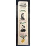 Ephemera, silk bookmark , Welch & Lenton, woven silk bookmark on original illustrated backing, for