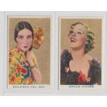 Trade cards, A J Seward, Stars of the Screen, 2 type cards nos 10 & 19 (vg)