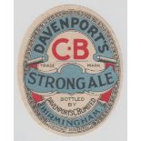 Beer label, Davenport's C B Ltd, Birmingham, Strong Ale, v.o, (gd) (1)