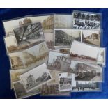 Postcards, a collection of 30 RP's with Railway related inc. Victoria Station interior with