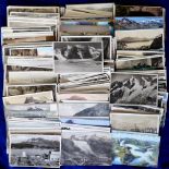 Postcards, Switzerland, fine collection of cards showing mountains, lakes, glaciers, town/cities and