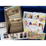 Postcards, a good mixed age collection of approx. 450 cards of artist drawn children and comic.