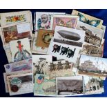 Postcards / Greetings cards, selection of approx. 130 cards including several greeting cards (not