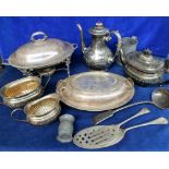 Collectables, collection of Victorian EPNS tableware to include chaffing dish complete with