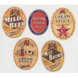 Beer labels, L Threlfall & Son Colne, Burton Dinner Ale v.o, and Thwaites, Blackburn, Cream Stout (2
