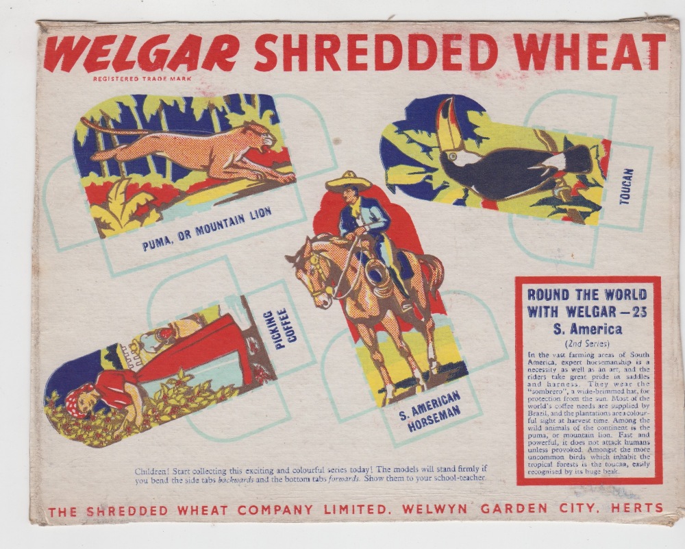 Trade cards, Shredded Wheat Co, Package issues, The Story of Ships, 14 different and Round the - Image 2 of 2