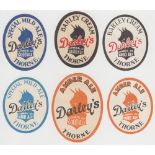 Beer labels, W M Darley Ltd, Thorne, 6 different v.o's, Barley Cream, (2), Special Mild Ale (2) &