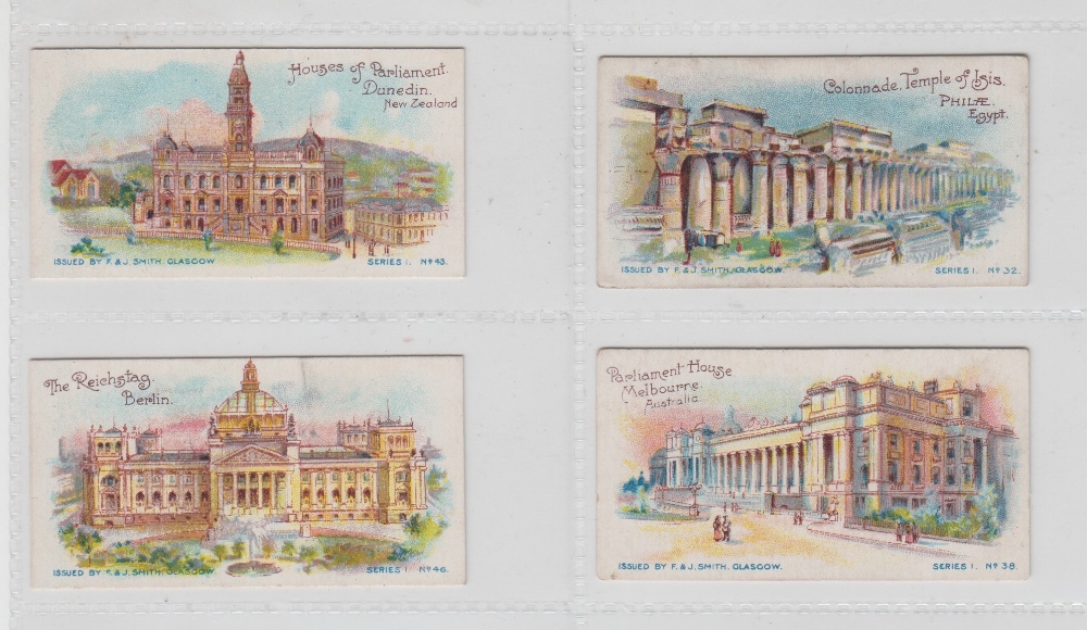 Cigarette cards, Smith's, A Tour Round the World (p/c back) 4 type cards, nos 32, 38, 43 & 46 (gd/